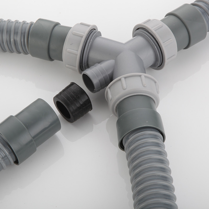 三个水槽排水管饭店食堂厨房三眼水池不锈钢下水器下水管四通接头