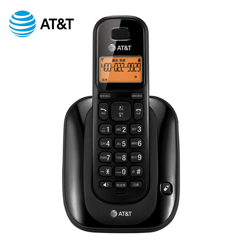 AT&T31109中文数字u无绳电话办公室座机家用子母机一拖一固话单机