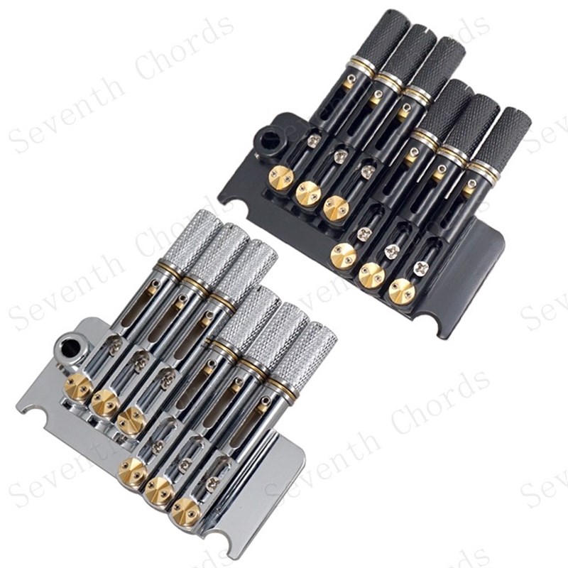 加厚黄铜底座无头电吉他颤音q琴桥拉弦板弦桥下驹 Headless Bridg