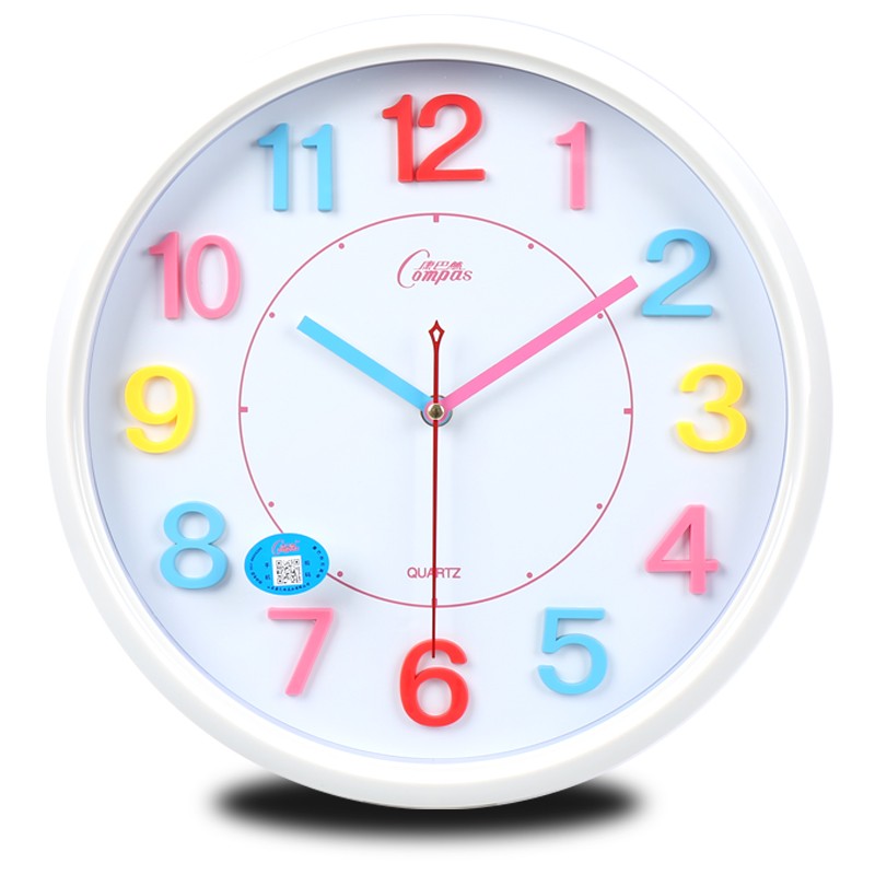 康巴丝14e英寸静音钟表立体创意挂钟客厅挂表石英钟时尚现代时钟