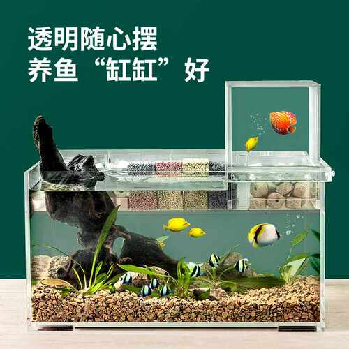 壁挂宠具负压鱼缸亚克力小型真空悬浮上置生态创意造景装饰小鱼缸