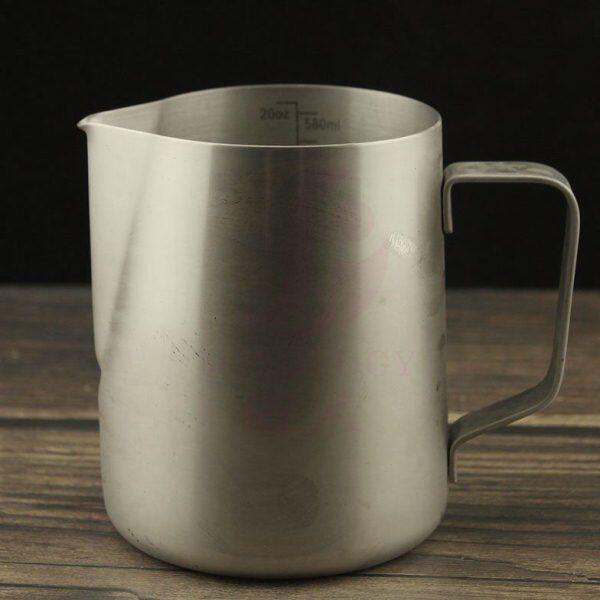 酒术 咖啡拉花杯304不锈钢奶泡缸加厚拉花缸手动奶泡杯带刻度量杯