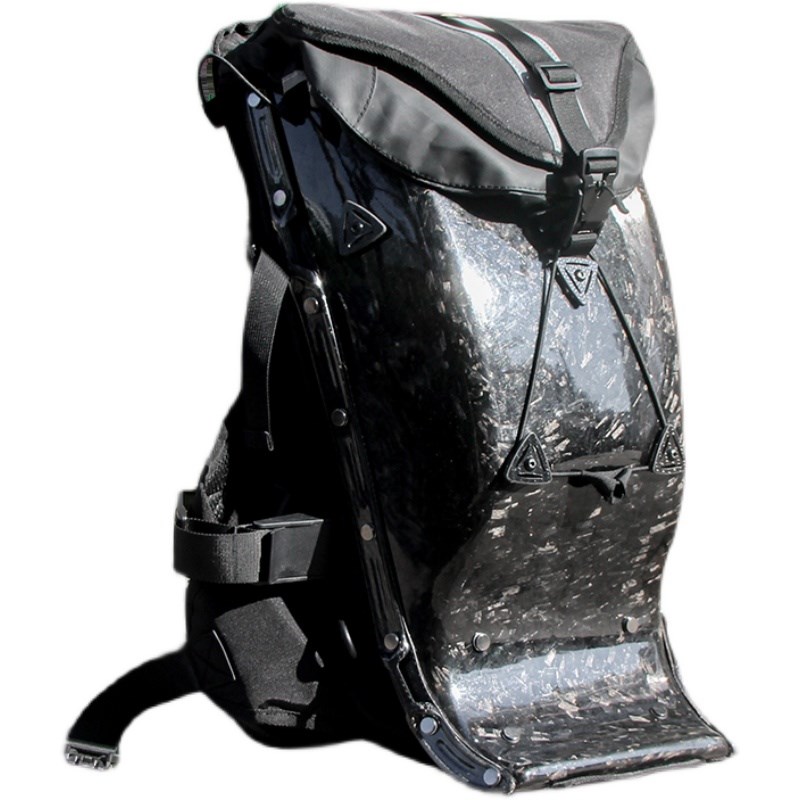 摩托车骑行背包碳纤维硬壳保护头盔包防摔机车双肩防水休闲骑士