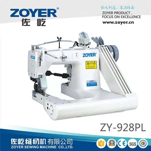 ZY-928PL三针曲腕机内置拖轮臂式双链环缝牛仔埋夹机缝纫机厂家