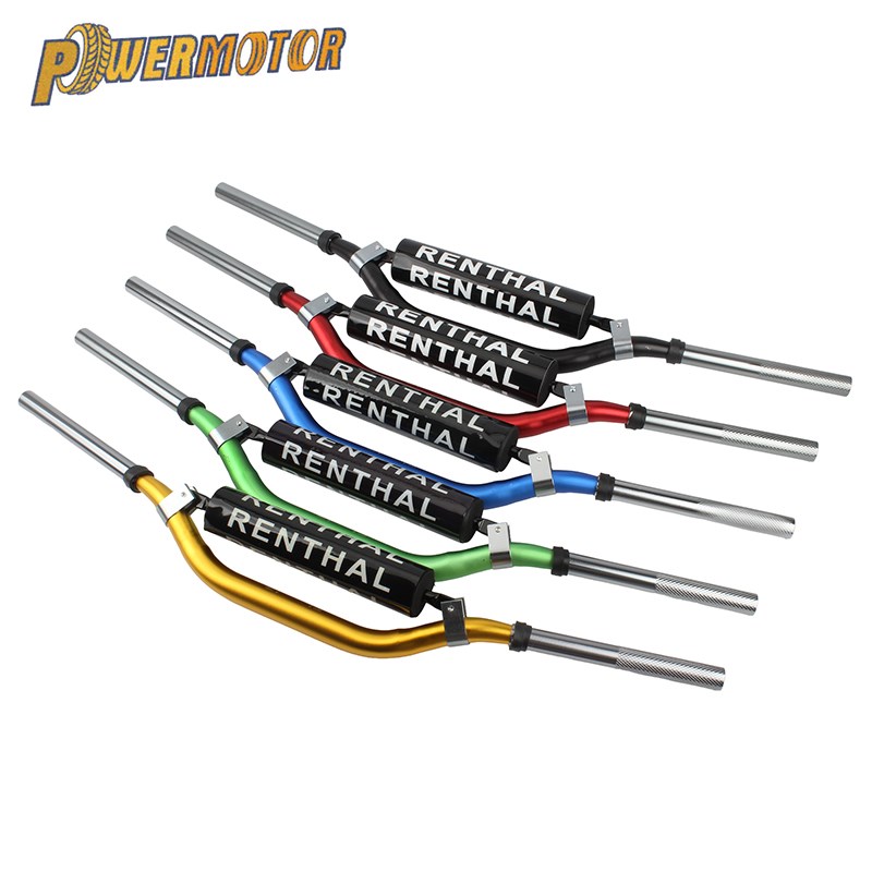 越野摩托车车把双色铝制车把改装电动车滑板车通用车把龙头配件