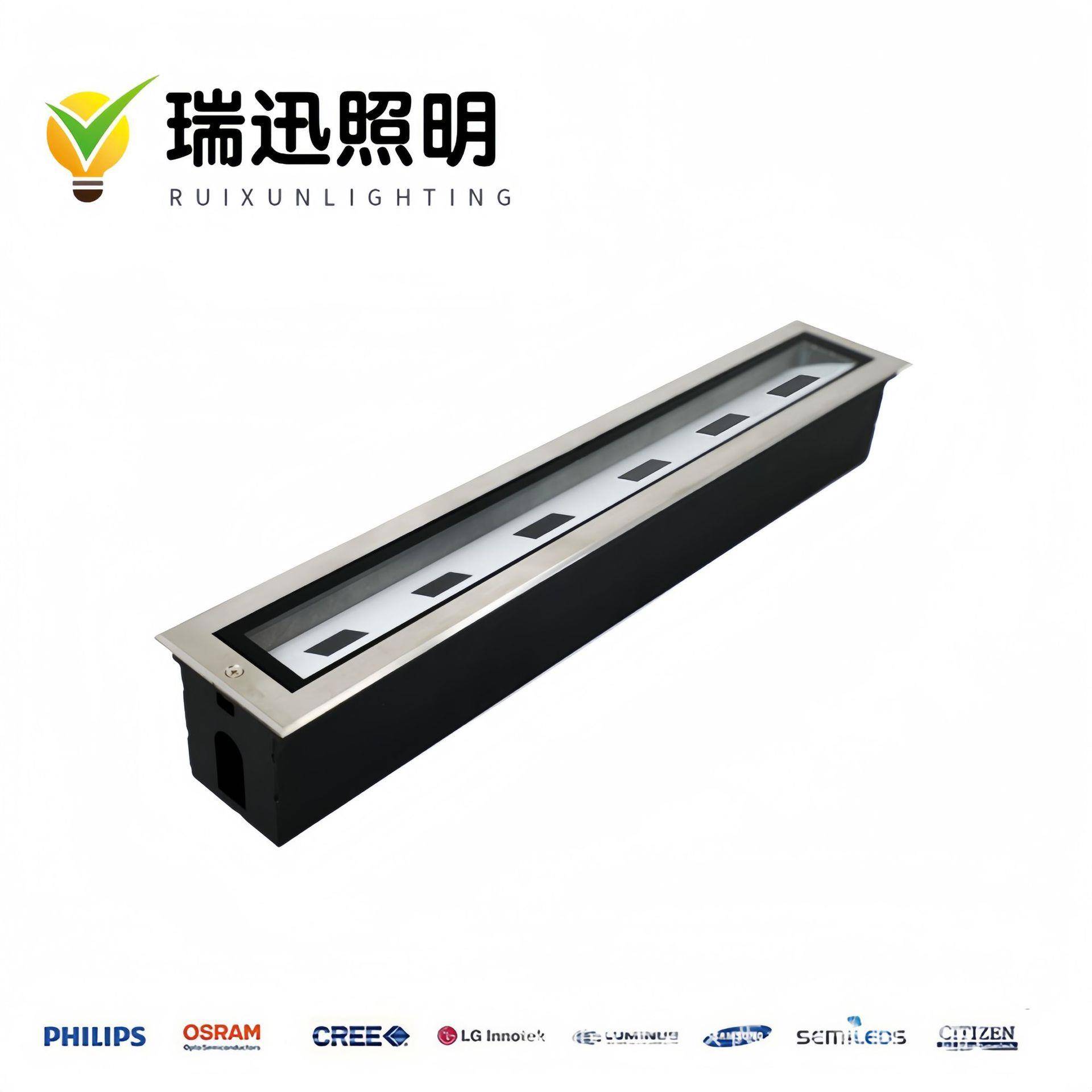 6W9W12W18W24W户外防水LED大功率长条埋地灯公园条形偏光埋地灯