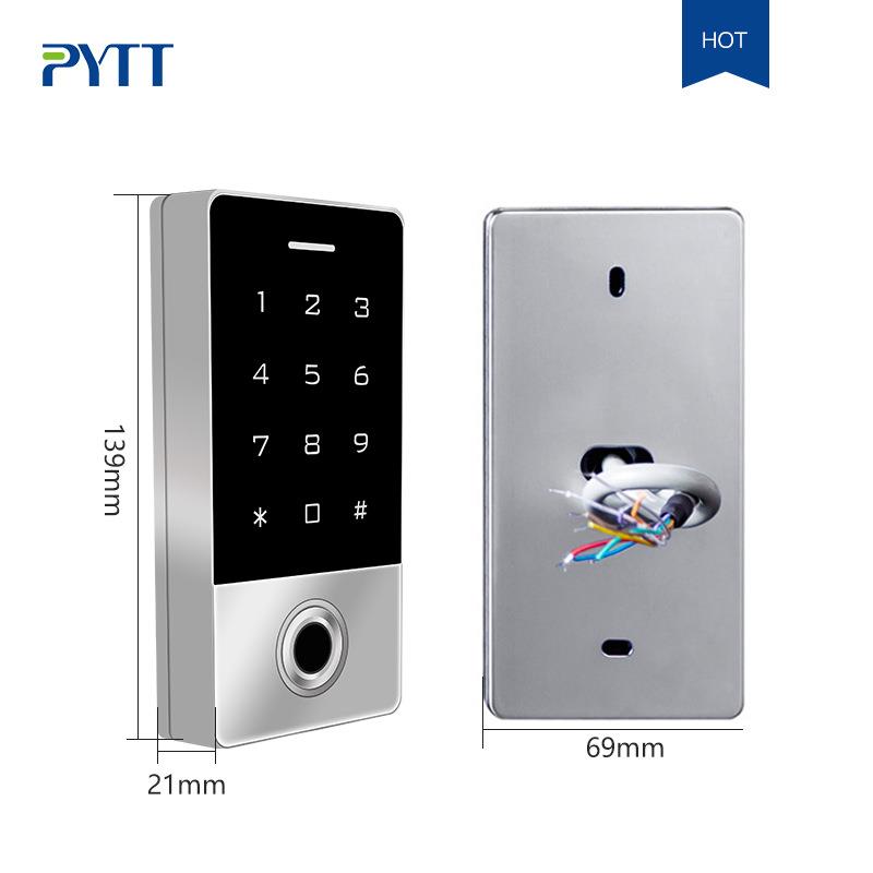 金属防水指纹机ID刷卡密码IC刷卡门禁一体机办公室玻璃门指纹读头