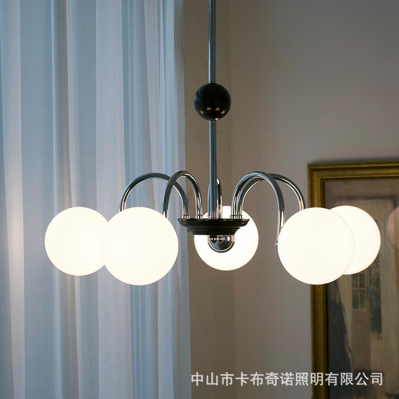 法式轻奢客厅吊灯复古餐厅书房灯北欧玻璃中古风vintage卧室吊灯