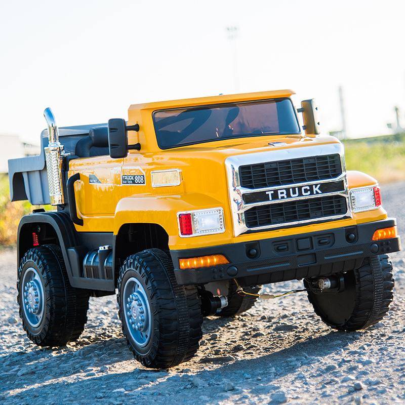 儿童电动越野车四驱翻斗车可做男女宝宝四轮充电遥控车供应