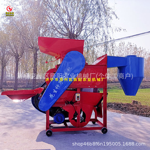 除尘自动复脱双工作仓新款花生种子脱壳机自动上料花生种子脱壳机