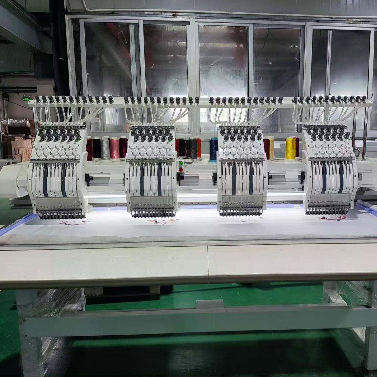 4头电脑绣花机成衣帽子个性化多头刺绣机12针高速四头电脑绣花机