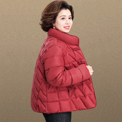 2025新款羽绒棉服女款新中式短款棉袄中老年妈妈保暖外套大码冬装