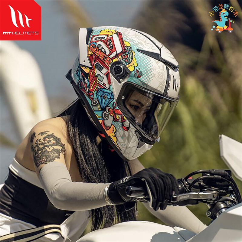 西班牙MT雷神4头盔摩托车全盔双镜片大尾翼男女机车轻赛四季大码