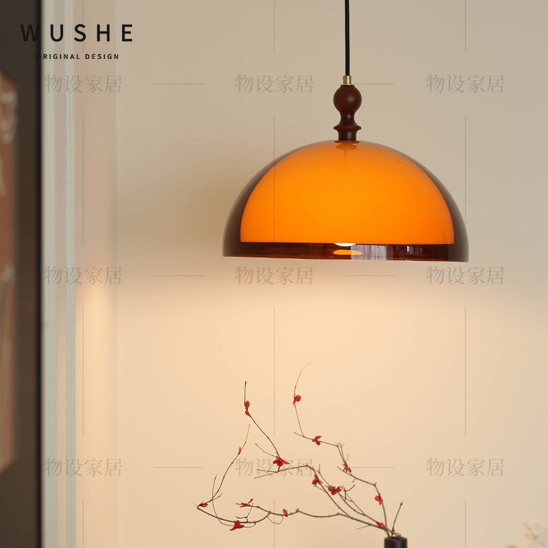 糖果餐厅吊灯法式中古风摇臂吊灯智能可移位一字长条吧台飞碟灯