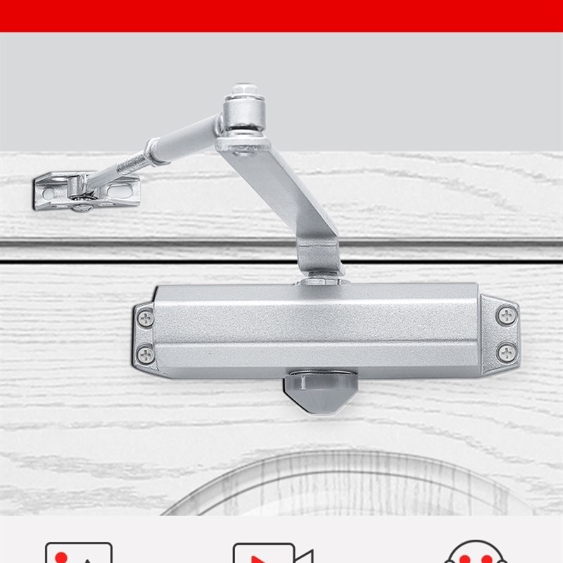 液压缓冲闭门器家用免打孔简易轻型消防火门自动关门器大小号弹簧