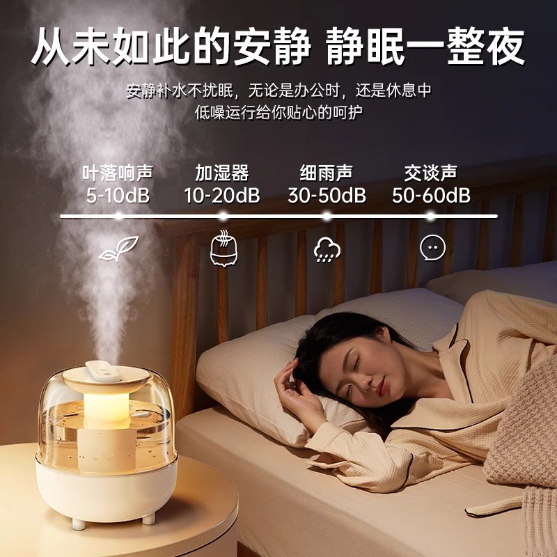 5L加湿器家用静音小型卧室孕妇婴儿桌面空气香薰喷雾机氛围大容量