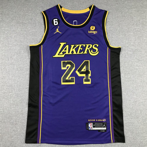 跨境刺绣篮球衣24号科比曼巴蛇纹科比前8后24号Lakers KobeJersey