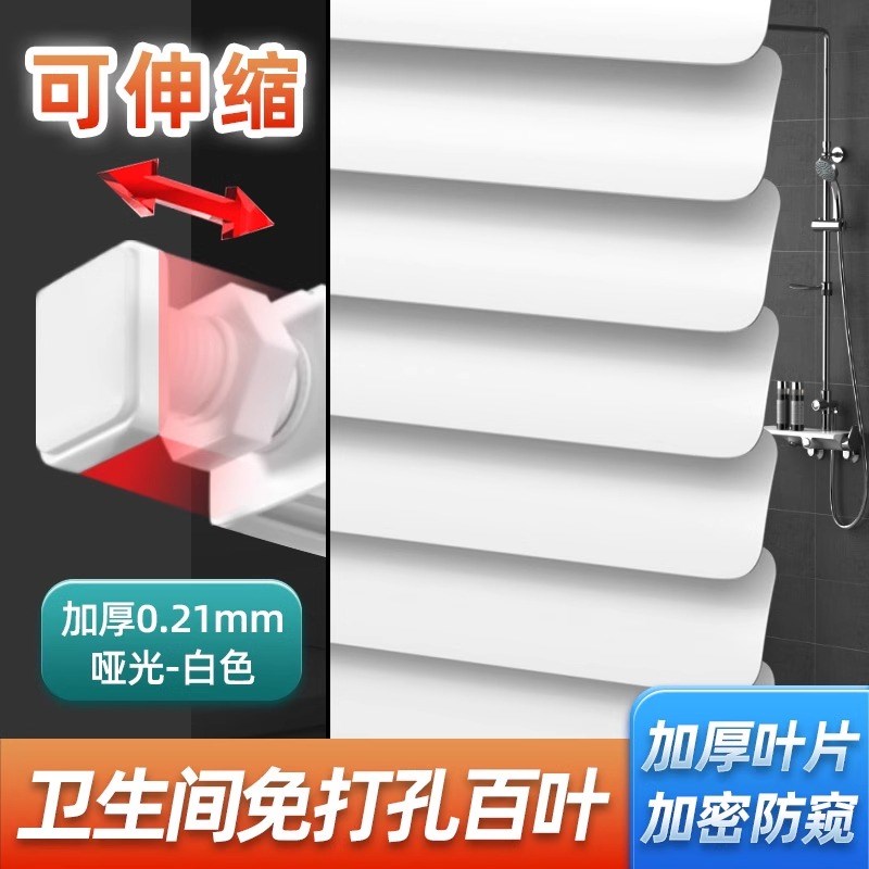 百叶窗帘免打孔安装2p025新款卫生间浴室厕所遮挡厨房遮光升降卷
