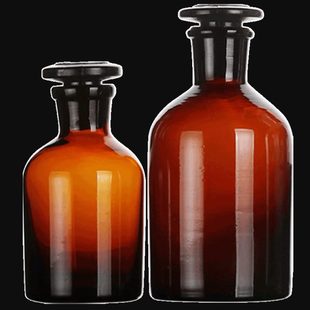 5000ml 5kg 黄细口试剂瓶 棕色磨口玻璃瓶 10斤 黄小口瓶