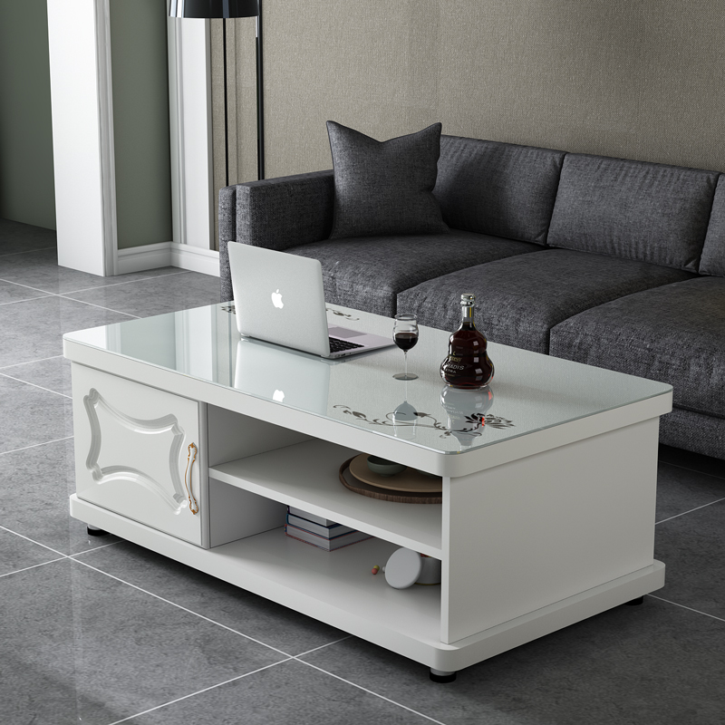 茶几电视柜组合小户型欧式家用钢化玻璃现H代简约2023新款简易客