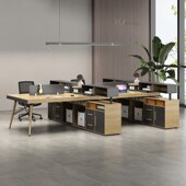 职员办公桌子办公室员工位4人位办公桌椅组合6人简约2双人财务桌