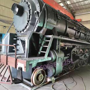 大型复古美金金属蒸汽火车头模型商业街区美陈产品暖尔制作