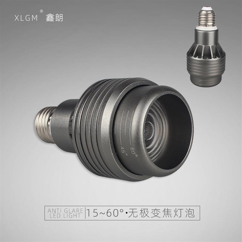 LED灯泡可变焦LED聚光灯杯COB射灯泡Par20灯泡餐厅服装店帕灯光源