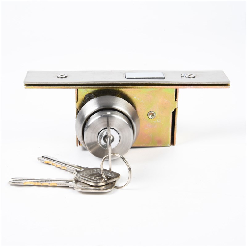 329有框门地锁铝合金门锁平头锁不锈钢门地锁双面锁肯德基门锁芯