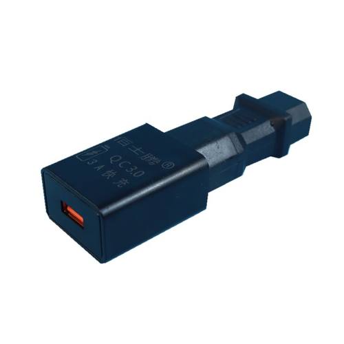 雅迪电动车专用车载手机充电器 新国标圆针电动车应急USB转换接头