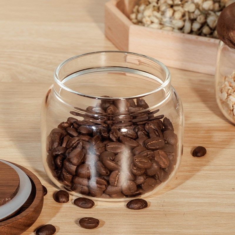 茶叶罐高硼硅玻璃罐密封罐玻璃瓶储物罐茶叶储存罐食品级收纳罐子