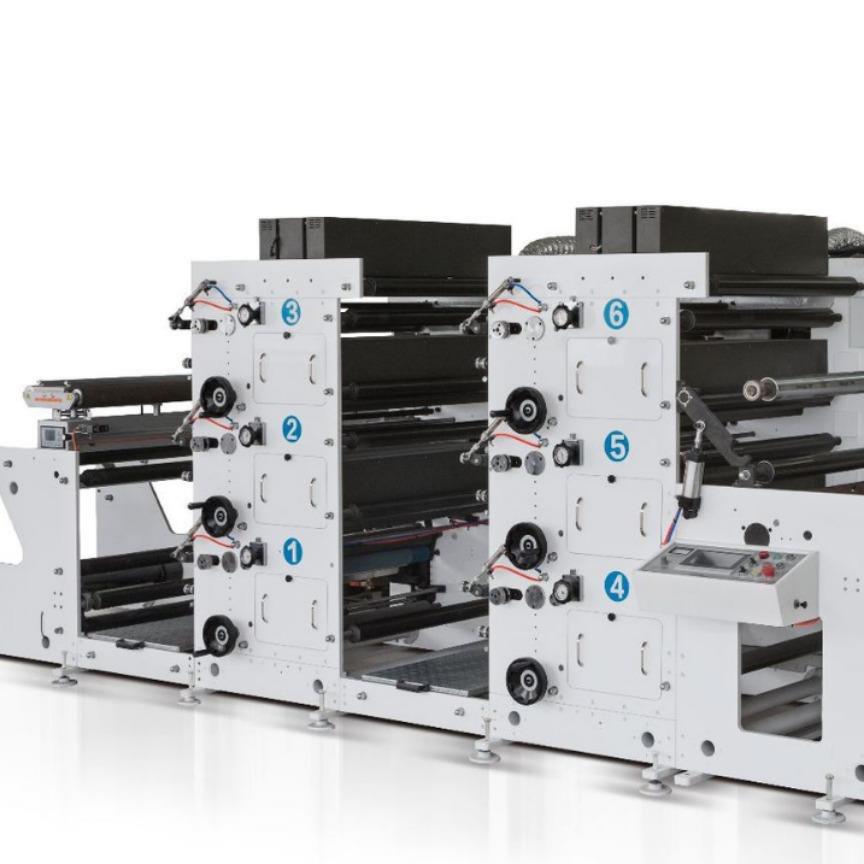 六色八色层叠式柔版印刷机多色柔版印刷机印刷模切分切烫金