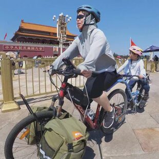 洲洲妈妈同款车 亲子车母子 亲子 自行车 双人自行车拖车 亲子骑