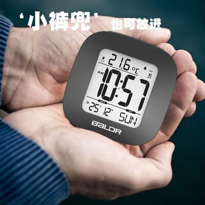 迷你日式电子电池款小型闹钟时钟桌面学生用儿童便携男孩学习自律