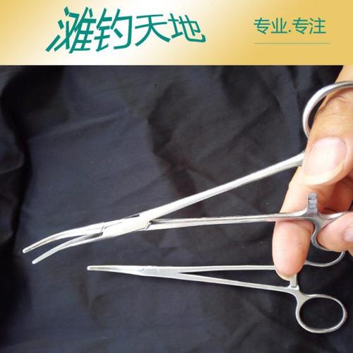止血钳取钩器钓鱼脱钩器不锈钢18CM〖滩钓天地〗
