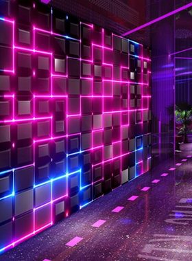 3d立体现代电子科技感墙纸电竞网吧装饰背景墙布酒吧KTV装修壁纸