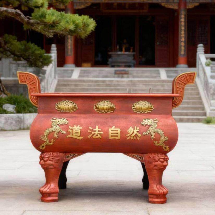 大型铸铁香炉寺庙长方形生铁宗祠道观户外祠堂景区室外平口供奉