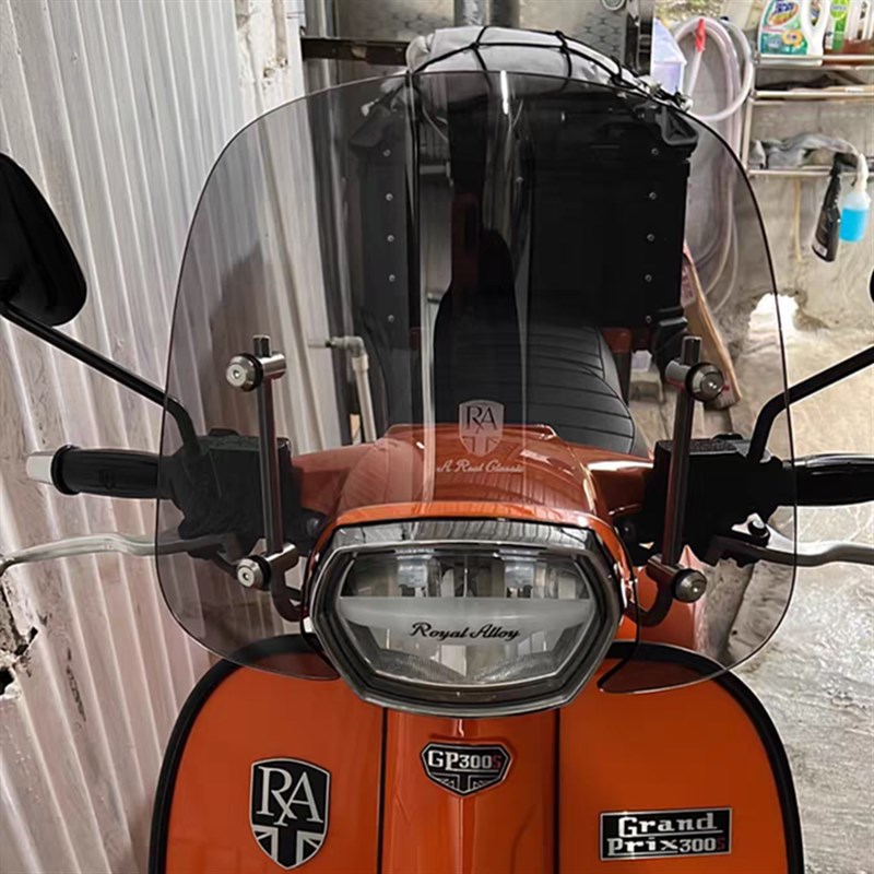 英伦复古踏板RA GP150 TG挡风玻璃改装前挡风板新款加高风挡护胸