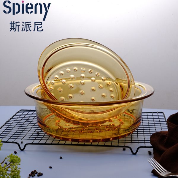 玻璃蒸格蒸笼蒸屉琥珀锅配件康宁晶彩晶钻锅直烧锅高硼