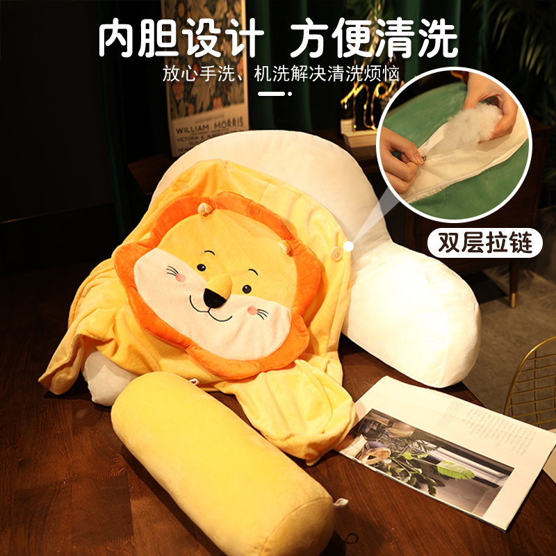 床头软包大靠背沙发靠垫宿舍枕头床上玩手机护腰靠枕抱枕女生睡觉