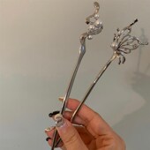 清冷感 珍珠发簪女高级感金属盘发神器简约风发钗气质簪子 新中式