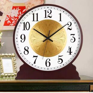 高端钟表实木大气桌面摆客厅大号复古座钟式摆台钟台钟波电摆件钟