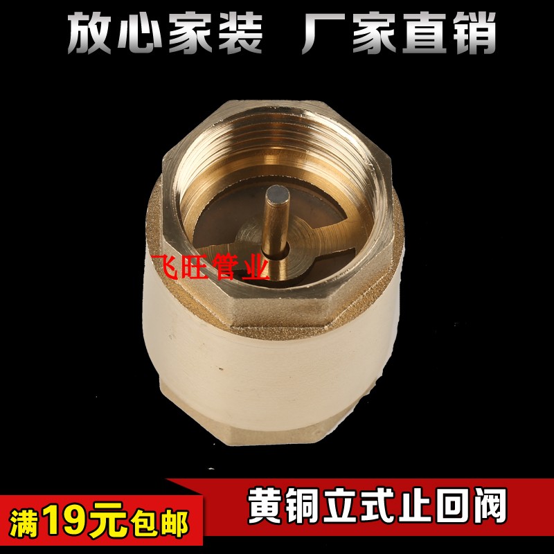 4分6分1寸黄铜止回阀水管水表DN15 20 25单向阀立式逆止阀水泵阀