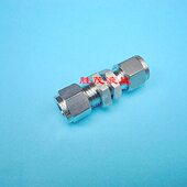 304卡套穿板直通接头φ8 不锈钢卡套隔壁直通φ6——16