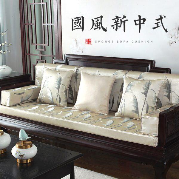 新中式红木沙发坐垫古典实木椅子家具防滑套罩罗汉床海绵垫子定做