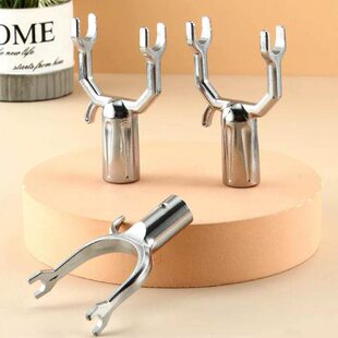 衣叉头晾衣杆叉头撑衣杆配件头子铝合金衣叉头挑衣杆耐用加粗U型