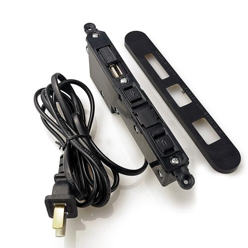 家具嵌入式插排日式插座带盖弹簧保护门床头柜茶几USB充电2口插孔