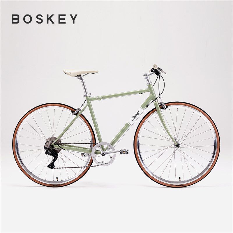 BOSKEY不死骑 Shuttler 钢架覆古平把公路P 城市通勤轻旅行自行车