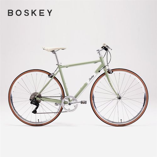 BOSKEY不死骑 Shuttler 钢架覆古平把公路P 城市通勤轻旅行自行车