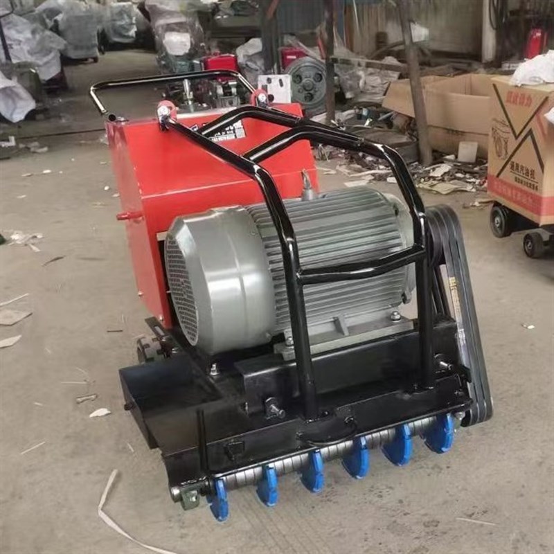 自动行走牛场刻纹机电动水冷柴B油路面刻纹切割一体机自动行走