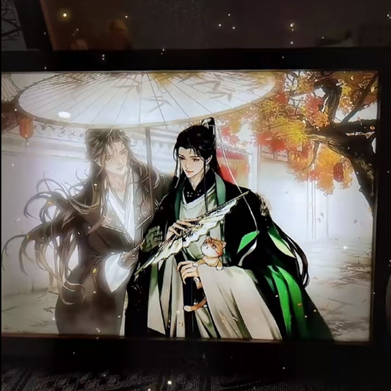 【人渣反派】灯光画q小夜灯摆件卧室床头礼V物创意发光画